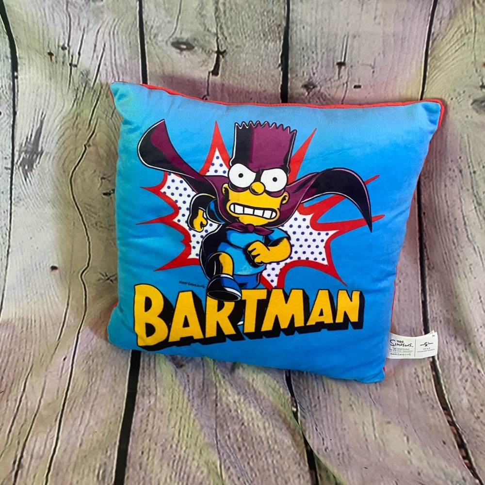 5/$20 The Simpson’s Bartman Bedding Accent Throw Cartoon Pillow 12x11 Millenial‎